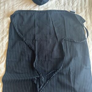 Black Pinstripe Apron Chef Half Cook Work Costume